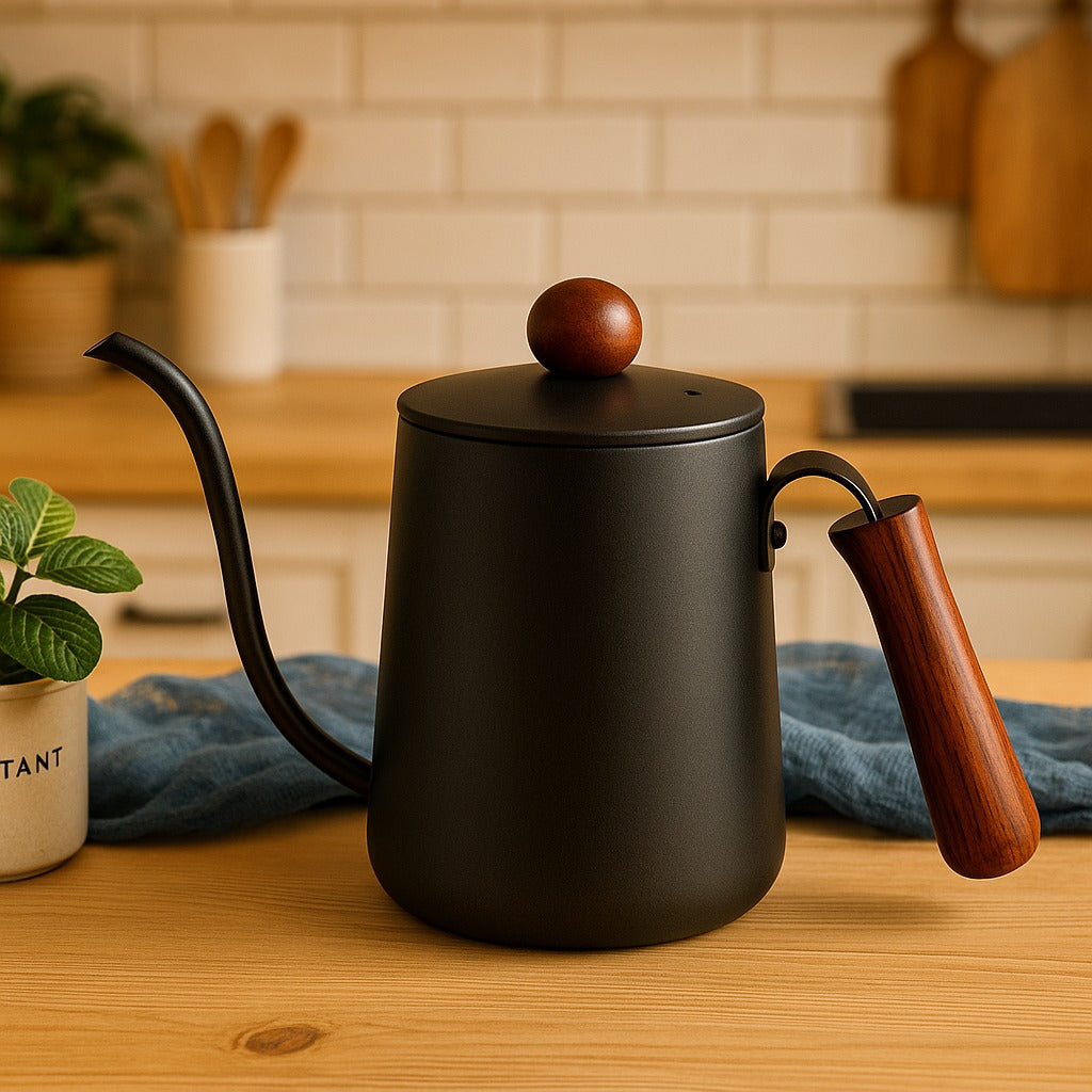 Stainless Steel Long-Spout Coffee Pot Set