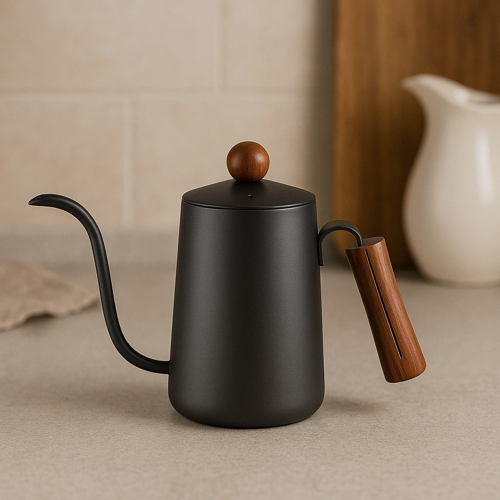 Stainless Steel Long-Spout Coffee Pot Set