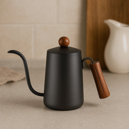 Stainless Steel Long-Spout Coffee Pot Set