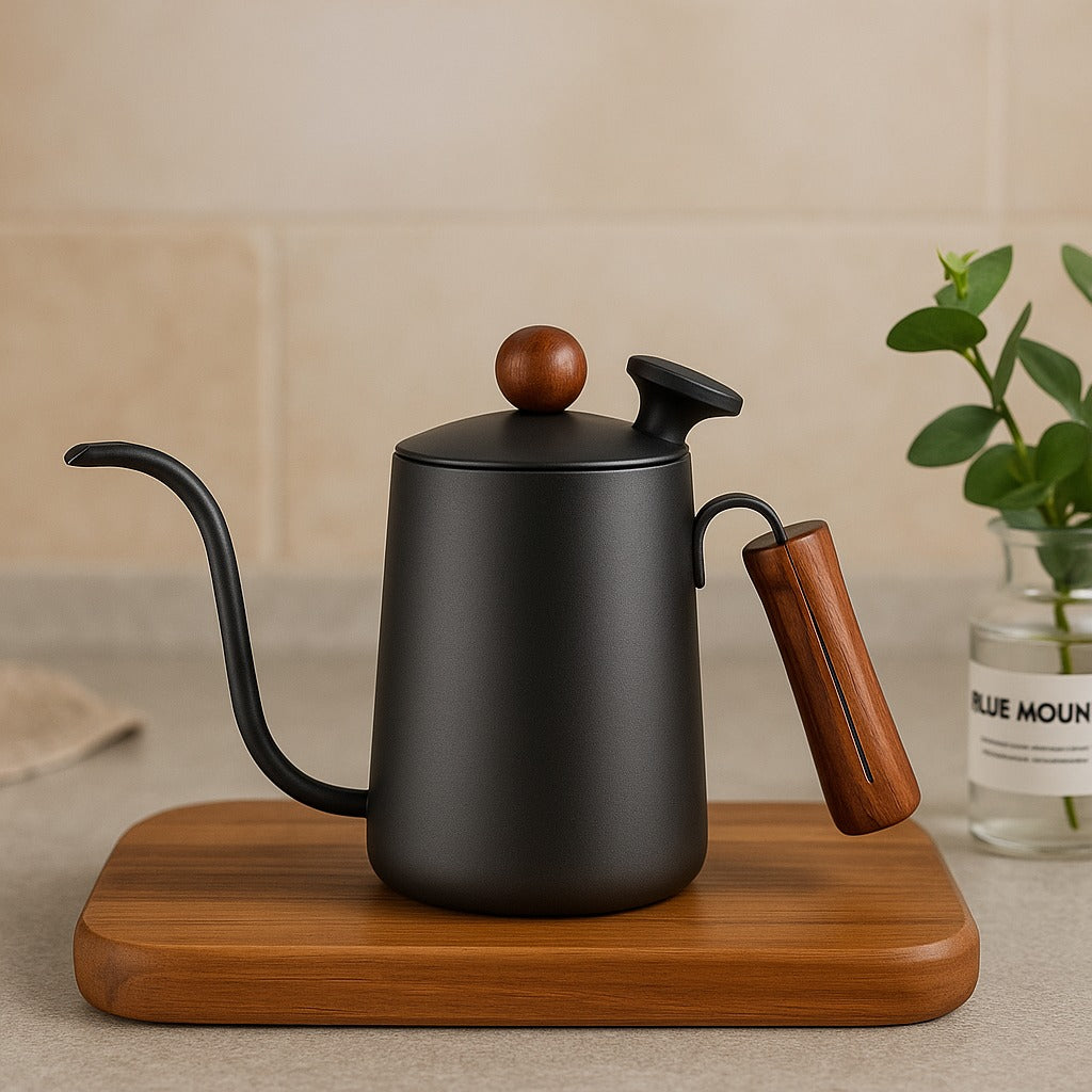 Stainless Steel Long-Spout Coffee Pot Set