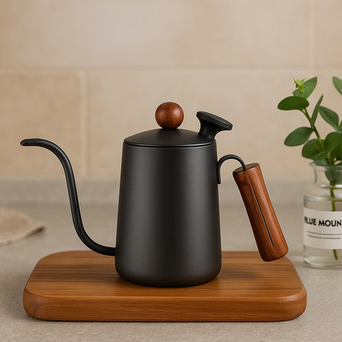 Stainless Steel Long-Spout Coffee Pot Set