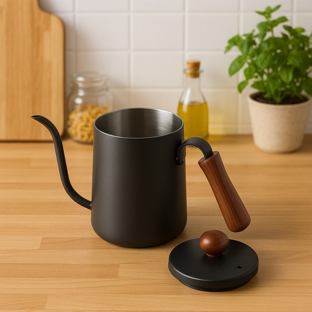 Stainless Steel Long-Spout Coffee Pot Set